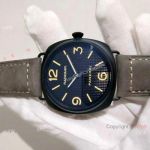 Copy Radiomir Panerai Black Case Gray Leather Band Watch 45mm_th.jpg